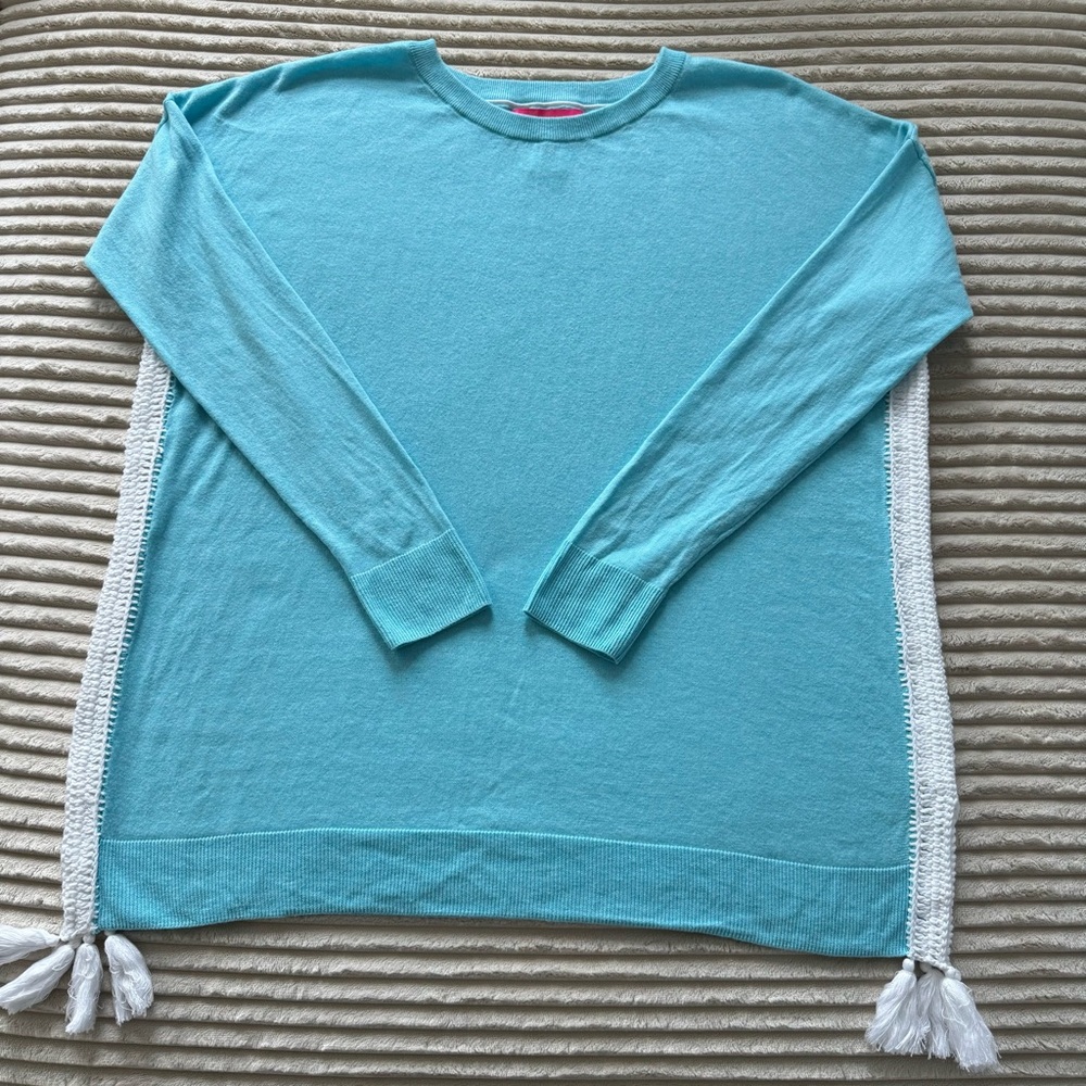 Lilly Pulitzer Damara Sweater in Heathered Bayside Blue S